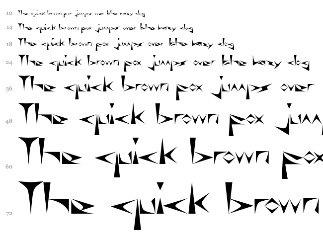 Digital Ninja font waterfall